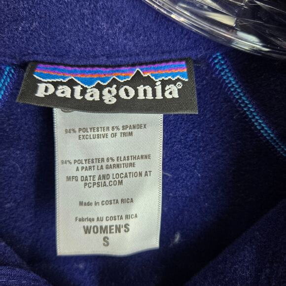 Patagonia Polartec 2 tone Pink Purple Pull over 1/2 Zip Women's Size Small #816 - Picture 5 of 8
